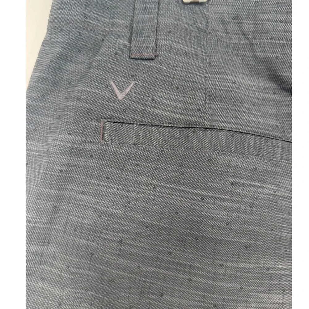 Callaway Mens Golf Shorts Size 40 Gray Textured Micro Dot Stretch Flat Front